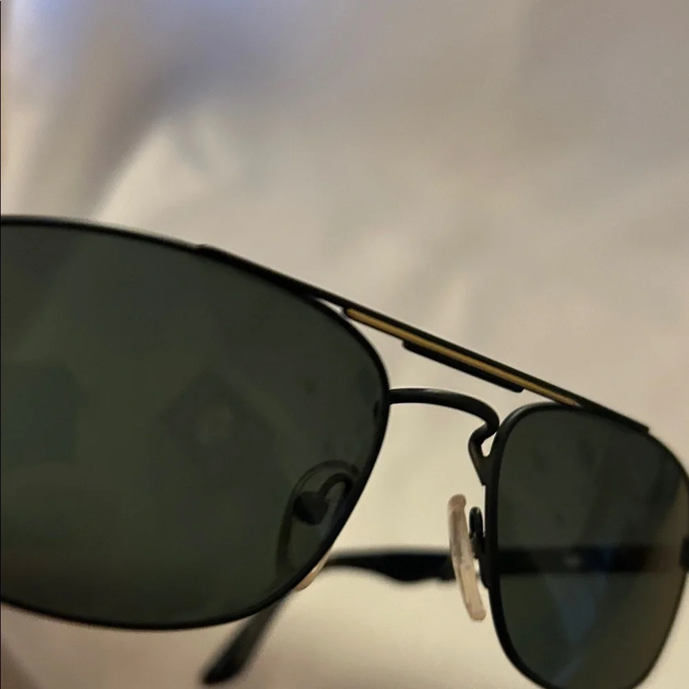 Vintage Notorio N125 Black and Gold Sunglasses. New